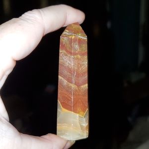 Banded Green Adventurine Crystal Tower Point